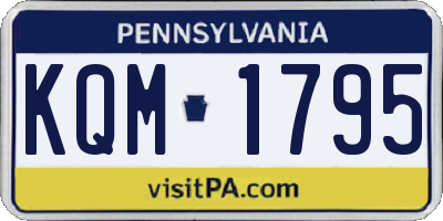PA license plate KQM1795