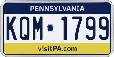 PA license plate KQM1799