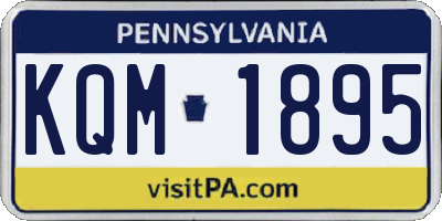 PA license plate KQM1895