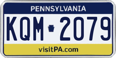 PA license plate KQM2079