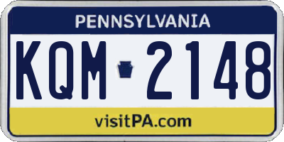 PA license plate KQM2148