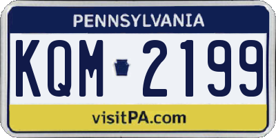 PA license plate KQM2199
