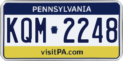 PA license plate KQM2248