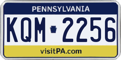 PA license plate KQM2256