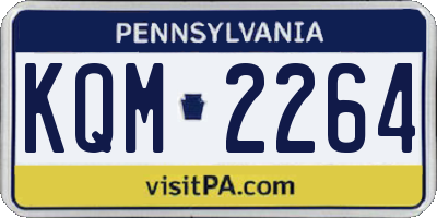 PA license plate KQM2264