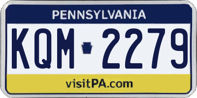 PA license plate KQM2279
