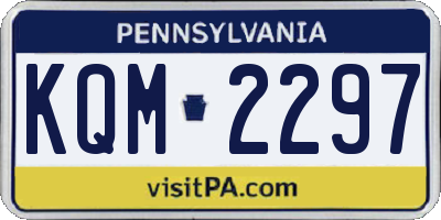 PA license plate KQM2297