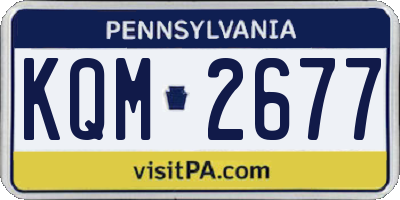 PA license plate KQM2677