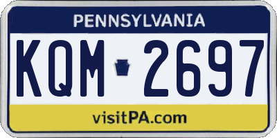 PA license plate KQM2697