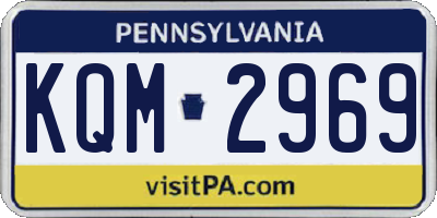 PA license plate KQM2969