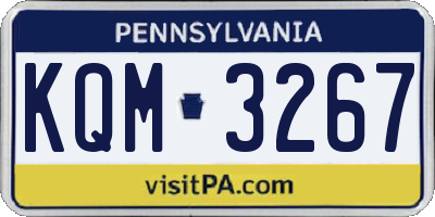 PA license plate KQM3267