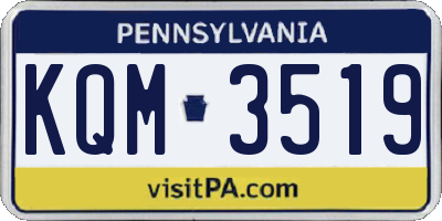 PA license plate KQM3519