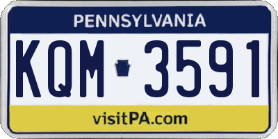 PA license plate KQM3591