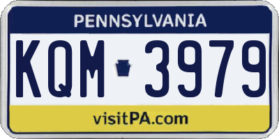 PA license plate KQM3979