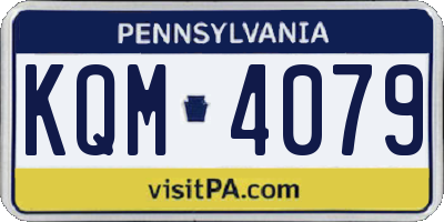 PA license plate KQM4079