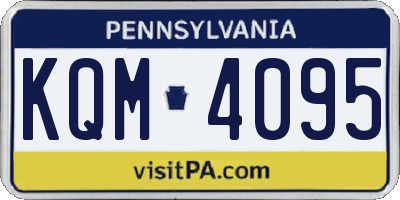 PA license plate KQM4095