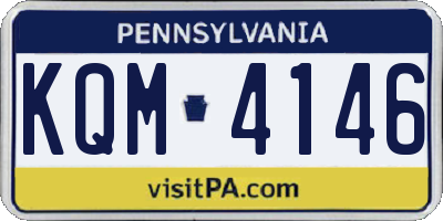PA license plate KQM4146
