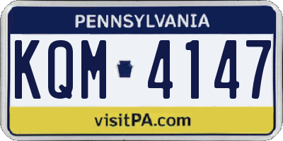 PA license plate KQM4147