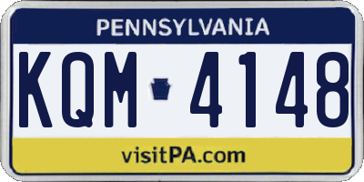 PA license plate KQM4148