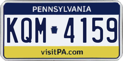 PA license plate KQM4159