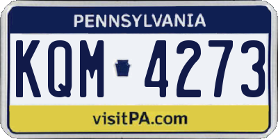 PA license plate KQM4273