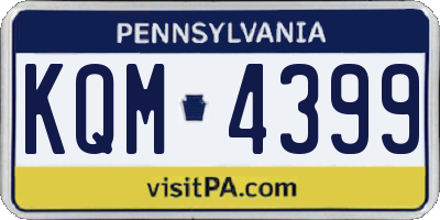 PA license plate KQM4399