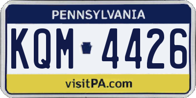 PA license plate KQM4426