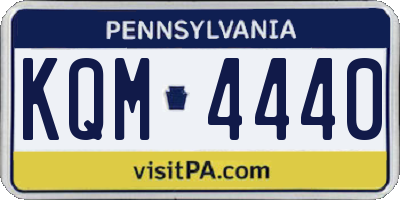 PA license plate KQM4440