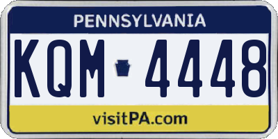 PA license plate KQM4448