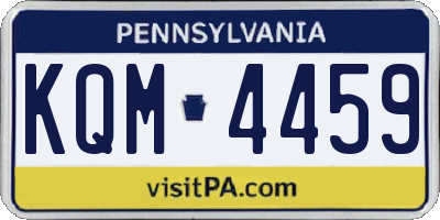 PA license plate KQM4459