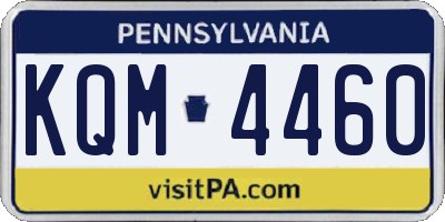 PA license plate KQM4460