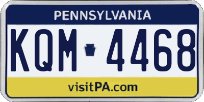 PA license plate KQM4468