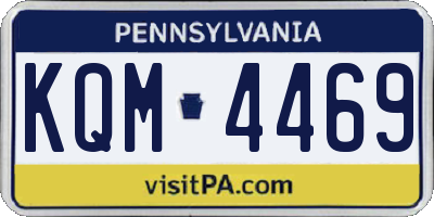 PA license plate KQM4469