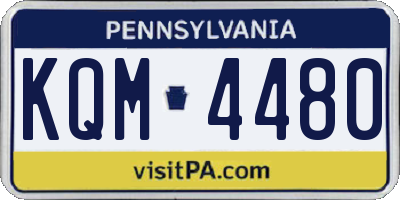 PA license plate KQM4480