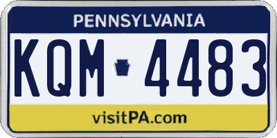 PA license plate KQM4483
