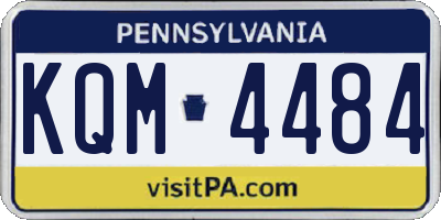 PA license plate KQM4484