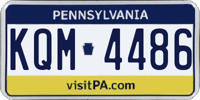 PA license plate KQM4486