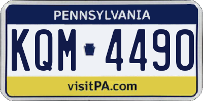 PA license plate KQM4490