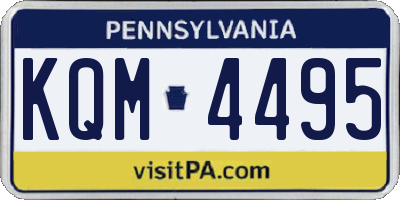 PA license plate KQM4495