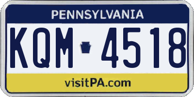 PA license plate KQM4518