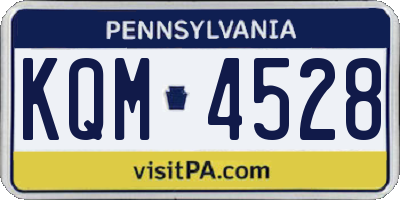 PA license plate KQM4528