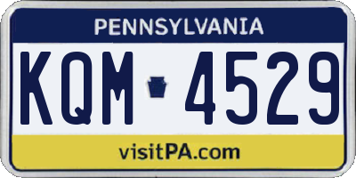PA license plate KQM4529