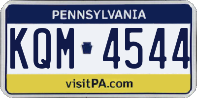 PA license plate KQM4544