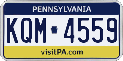 PA license plate KQM4559