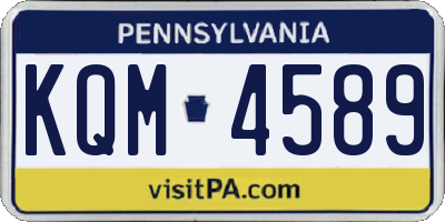 PA license plate KQM4589