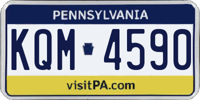 PA license plate KQM4590