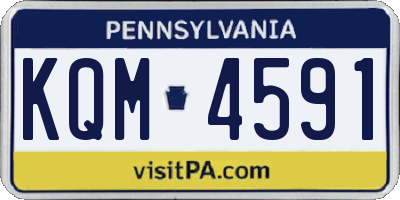 PA license plate KQM4591