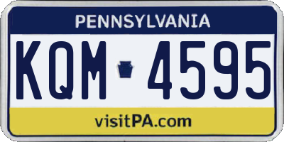 PA license plate KQM4595