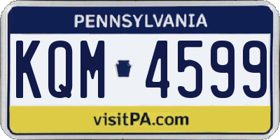 PA license plate KQM4599