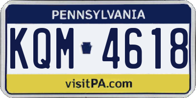 PA license plate KQM4618